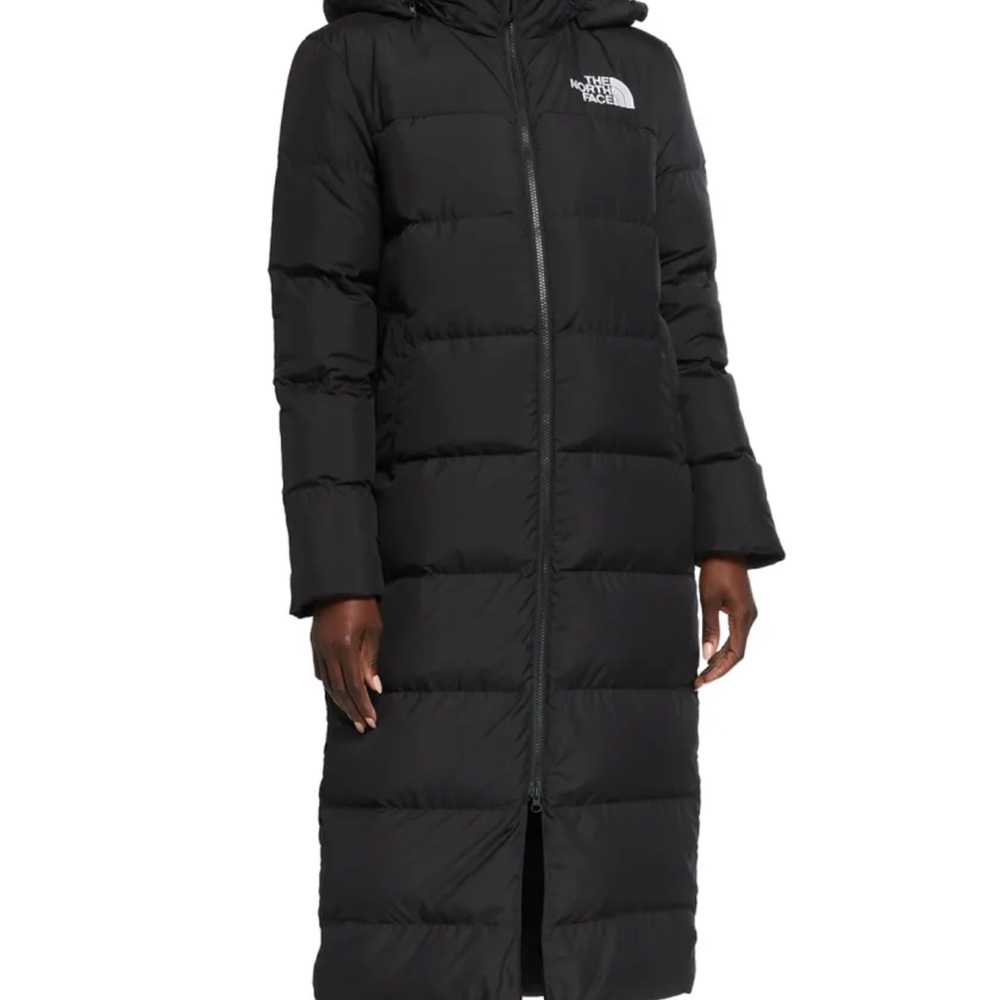 Womens long Grey northface coat size XS
